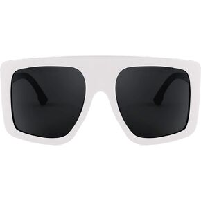 FEISEDY Large Square Baddie Oversized Women Sunglasses Shield Men Fashion Flat Top Wrap Baddie Shades B5040 in Saudi Arabia