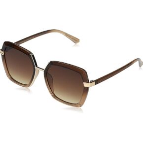 Martha Stewart Women's Ms125 Ombre Uv400 Protective Geometric Hexagonal Sunglasses-Timeless Gifts for Her, 55mm