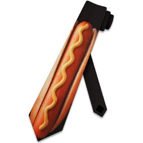 Three Rooker Hot Dog Ties Food Neckties foot long tie Mens Necktie
