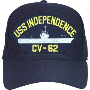 USS Independence CV-62 Baseball Cap. Navy Blue. Made in USA