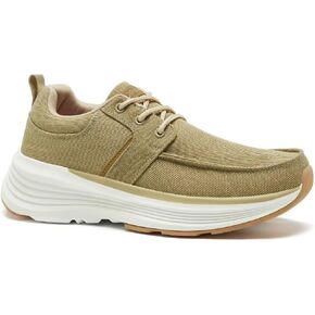 XPACS Mens Adjustable Orthotic Canvas Sneakers for Plantar Fasciitis, Cushioned Supportive Walking Shoes for Foot and Heel Pain, Super Soft Arch Support Casual Shoes for Outdoor Walking