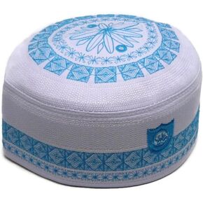 ALW009 Muslim Kufi Hat Prayer Cap Headware Islamic Skull Cap Ramadan Eid Gift