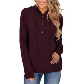 Dimur Hoodies for Women Long Sleeve Pullover Sweatshirts Lightweight Tunic Tops Fall Fashion 2023 in Kuwait