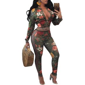 طقم ملابس YouSexy مكون من قطعتين للنساء، طقم سراويل رياضية بأكمام طويلة وطبعات زهور in Kuwait