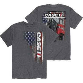 Case IH American Flag CASE IH - تي شيرت رجالي برسومات قصيرة الأكمام - مقاس X-Large in Kuwait