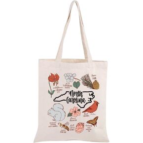 PWHAOO North Carolina Merchandise Tote Bag North Carolina Travel Tote Bag North Carolina State Lover Gift