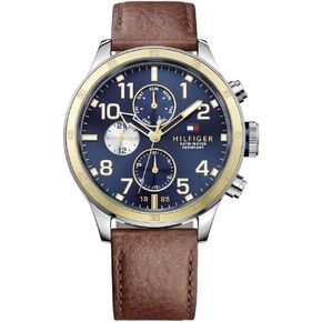 Tommy Hilfiger Men's 1791137 Cool Sport Two-Tone Stainless Steel Watch with Leather Band in Kuwait
