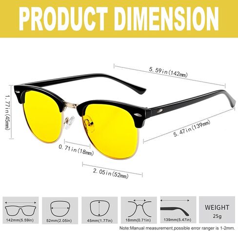 KANASTAL Semi Rimless Polarised Sunglasses Men Women Classic Horn Rimmed Frame UV400 Half Frame Shades in Saudi Arabia