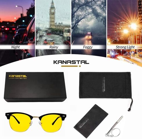 KANASTAL Semi Rimless Polarised Sunglasses Men Women Classic Horn Rimmed Frame UV400 Half Frame Shades in Saudi Arabia