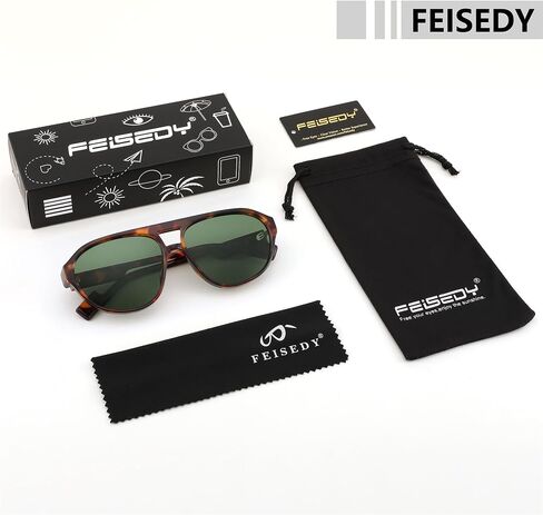 FEISEDY نظارات شمسية مستقطبة للنساء والرجال، إطار طيار صغير في السبعينيات، نظارات شمسية كلاسيكية كلاسيكية B2373 in Saudi Arabia