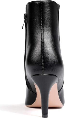 YODEKS Women's Pointed Toe Ankle Boots 8.5CM High Heel Winter Booties Side Zipper Shoes in Saudi Arabia