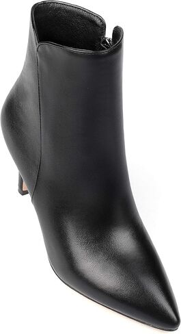 YODEKS Women's Pointed Toe Ankle Boots 8.5CM High Heel Winter Booties Side Zipper Shoes in Saudi Arabia