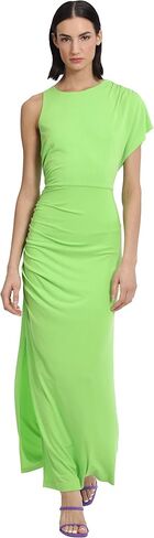 Donna Morgan Women's One Sleeve Ruched Matte Jersey Maxi with Side Slit Detail in Saudi Arabia