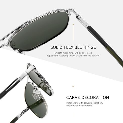 نظارات شمسية مربعة للرجال من SUNGAIT حماية من الأشعة فوق البنفسجية 400، ظلال طيار للرجال أثناء قيادة الصيد in Kuwait