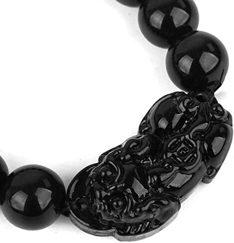 2 قطعة سوار Pi Xiu فنغ شوي الأسود سبج الثروة سوار للنساء الرجال مرونة قابلة للتعديل in Kuwait