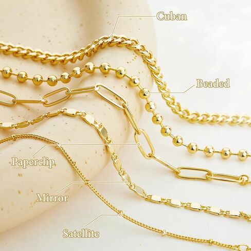 Gold Bracelets for Women,Dainty Bracelets Set for Women Trendy, Gold Bracelets Stack With Beaded, Cuban, Paperclip, Heart, Snake, Rope, Pearl, Cross, Hand Chain, Silver Jewelry Gifts for Women Christmas in Saudi Arabia