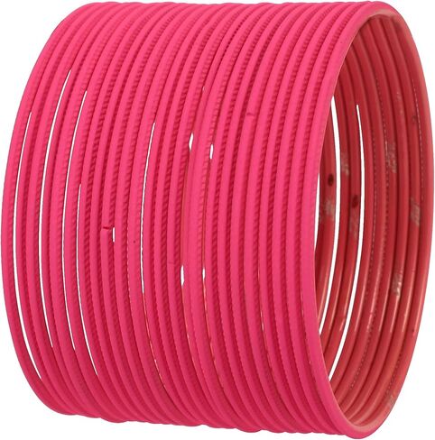 Touchstone "Colorful Bangle Collection Indian Bollywood Exclusive Colors Designer Jewelry Special Extra Large Size Bangle Bracelets. Set of 24 for Women. in Saudi Arabia