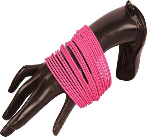 Touchstone "Colorful Bangle Collection Indian Bollywood Exclusive Colors Designer Jewelry Special Extra Large Size Bangle Bracelets. Set of 24 for Women. in Saudi Arabia