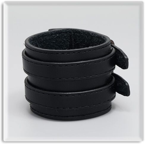 Xusamss Punk Jewelry Wristband Belt Buckle Bracelet Wide Leather Armband Cuff Bracelet in Saudi Arabia