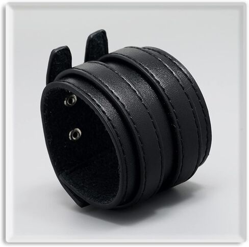 Xusamss Punk Jewelry Wristband Belt Buckle Bracelet Wide Leather Armband Cuff Bracelet in Saudi Arabia