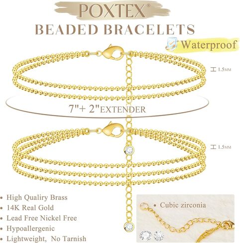 Gold Bracelets for Women,Dainty Bracelets Set for Women Trendy, Gold Bracelets Stack With Beaded, Cuban, Paperclip, Heart, Snake, Rope, Pearl, Cross, Hand Chain, Silver Jewelry Gifts for Women Christmas in Saudi Arabia