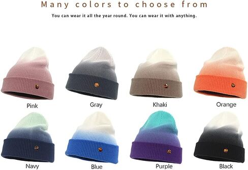 Redwind زوجين أزياء مترهل التدرج اللون متماسكة قبعة صغيرة دافئة للرجال والنساء in Kuwait