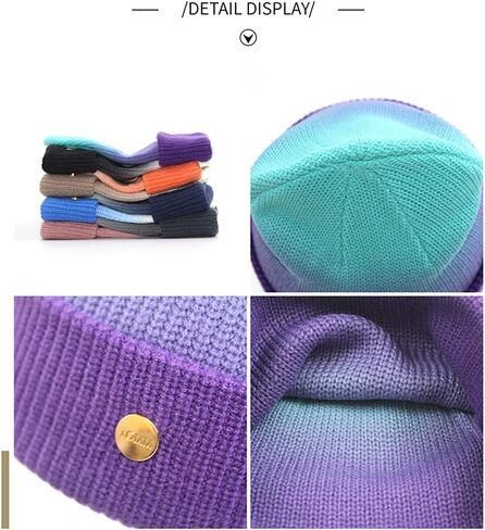 Redwind زوجين أزياء مترهل التدرج اللون متماسكة قبعة صغيرة دافئة للرجال والنساء in Kuwait