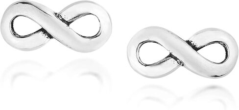 AeraVida Petite and Simply Infinity Friendship Symbol .925 Sterling Silver Stud Earrings in Saudi Arabia