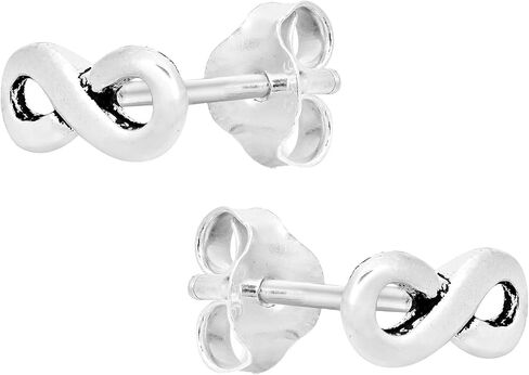 AeraVida Petite and Simply Infinity Friendship Symbol .925 Sterling Silver Stud Earrings in Saudi Arabia