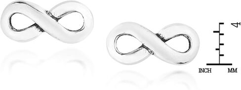 AeraVida Petite and Simply Infinity Friendship Symbol .925 Sterling Silver Stud Earrings in Saudi Arabia