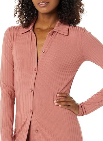 Amazon Essentials Women's Wide Rib Long Sleeve Button-up Collared Cardigan (Previously Daily Ritual) in Saudi Arabia