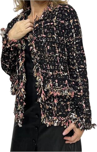 سترة صوفية محبوكة بنمط التويد للسيدات من CAPPUCCINI in Kuwait