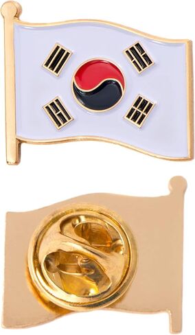 South Korea Lapel Pin Country Flag Enamel Souvenir Made of Metal Hat Men Women Patriotic Korean (Waving Flag Lapel Pin) in Saudi Arabia