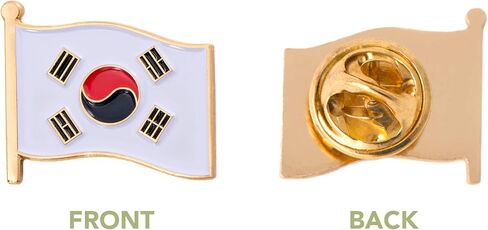 South Korea Lapel Pin Country Flag Enamel Souvenir Made of Metal Hat Men Women Patriotic Korean (Waving Flag Lapel Pin) in Saudi Arabia
