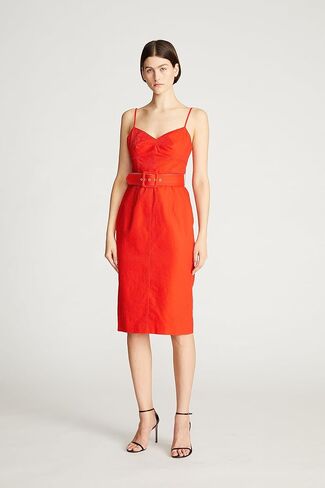 HALSTON Women's Aryelle Dress in Linen Suiting in Saudi Arabia