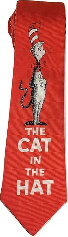 ربطة عنق جديدة جديدة ذات شريط أحمر قابلة للعكس من دكتور سيوس كات إن ذا هات in Kuwait