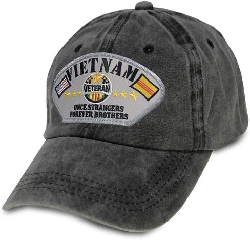 Vietnam Veteran Hat with Once Strangers Forever Brothers - Vintage Gray in Saudi Arabia
