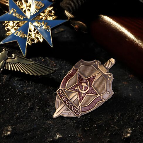 1PCS KGB Soviet Russian Badge Medal Sickle & Hammer Emblem USSR KGB CCCP in Kuwait