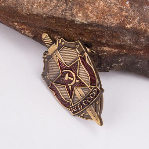 1PCS KGB Soviet Russian Badge Medal Sickle & Hammer Emblem USSR KGB CCCP in Kuwait