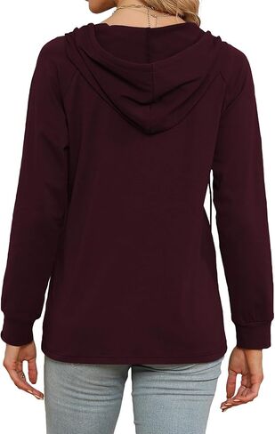 Dimur Hoodies for Women Long Sleeve Pullover Sweatshirts Lightweight Tunic Tops Fall Fashion 2023 in Kuwait