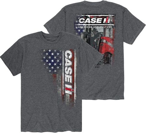 Case IH American Flag CASE IH - تي شيرت رجالي برسومات قصيرة الأكمام - مقاس X-Large in Kuwait