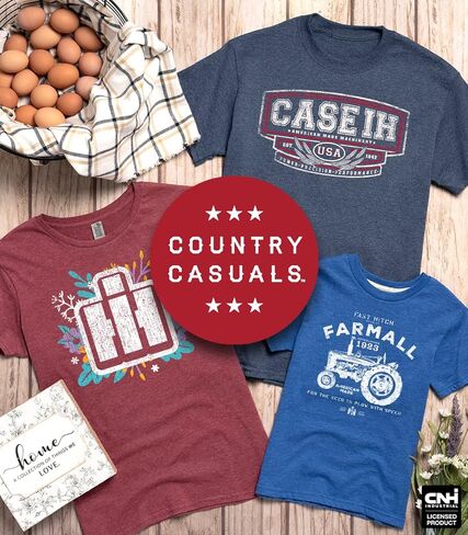 Case IH American Flag CASE IH - تي شيرت رجالي برسومات قصيرة الأكمام - مقاس X-Large in Kuwait