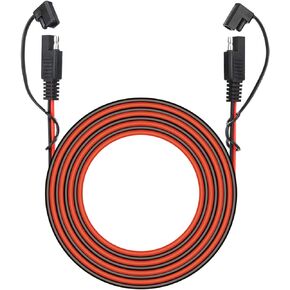 25 Foot SAE to SAE 2 Pin Quick Disconnect Harness,DC 12V Power Connector Plug Battery Charger SAE Power Extension Cable for Motorcycle,Car,Tractor,18 AWG Gauge + Dust Cap