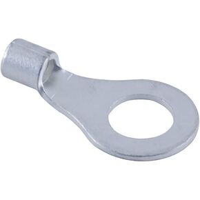 NTE Electronics 76-RT22-06 طرف حلقي غير معزول، طلاء مطلي بالقصدير، طرف نحاسي، مقياس سلك 22-18 AWG، حجم 6 مسمار، طول 0.461 بوصة، عرض 0.271 بوصة (عبوة من 10) in Kuwait