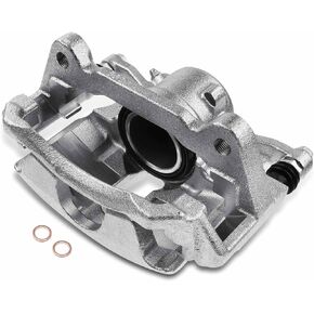 A-Premium Disc Brake Caliper Assembly with Bracket Compatible with Select Volkswagen Models - Golf 2015-2021, Golf SportWagen 2015-2019, Jetta 2019-2021 - Front Left Driver Side