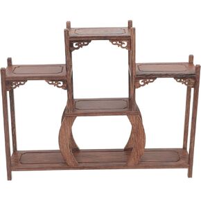 Cabilock Vintage Decor Straight Retail Table Display Stand with Shelves for Products 3 Step Straight Display Rack for Retail Table Top Counter Top Craft Shows Farmers Market Tradeshows Home Decor