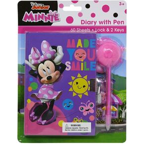 Minnie Diary with Pom Pen on Card