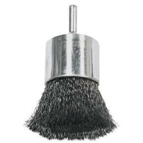 Weiler 10009 1" Crimped Wire End Brush, .006" Steel Fill, Made in the USA
