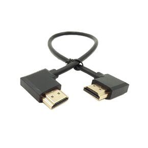 SinLoon Gold Plated High Speed 90 Angle Right HDMI Male to Left HDMI Male Adapter Cable Supports Ethernet, 3D and Audio Return (0.3M R-L)