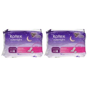 Kotex Overnight Ultra Thin Maximum Coverage with wings 28ct - Most coverage with Leak Lock core absorbs fluid quickly and locks it deep in the pad to keep you dry and protected !!!
